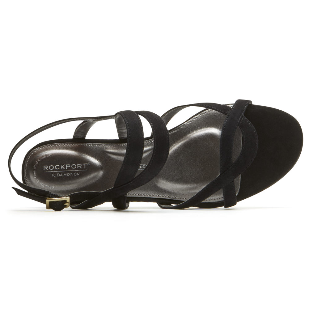 Rockport Sandals For Womens Black - Total Motion Zandra Slingback - PR8409513